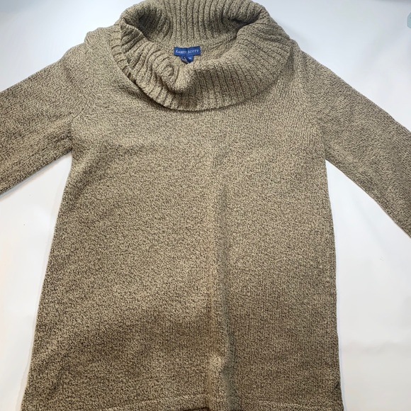 Karen Scott | Oversized Cowl Neck Sweater Tan Medium Oversized - Picture 2 of 8